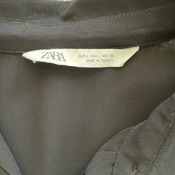 Zara Black Button Down Dress - Picture 2 of 4
